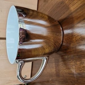 Starbucks 2007 Holiday Mug mirrored silver matalic